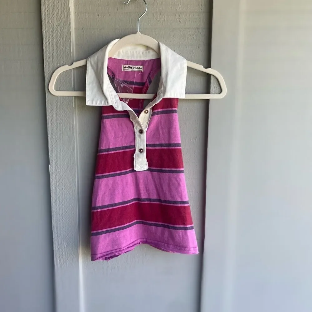 NWT We The Free Walking On Sunshine Racer Back Tee in Plumb Combo - Picture 5 of 12
